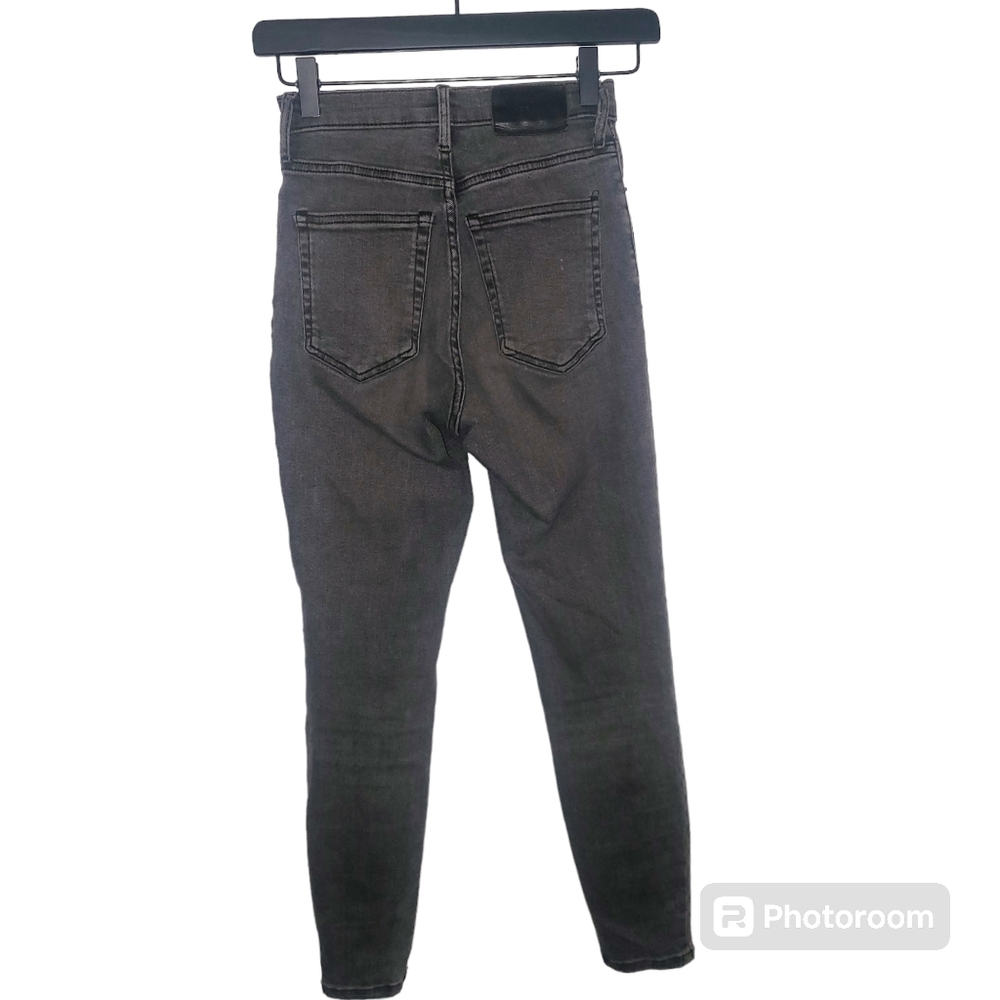 🔥Everlane Ankle Black Washed High Rise Skinny Jeans Women's Size 24 - Picture 7 of 11
